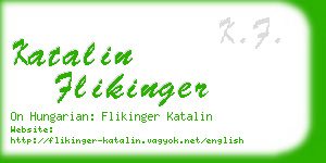 katalin flikinger business card